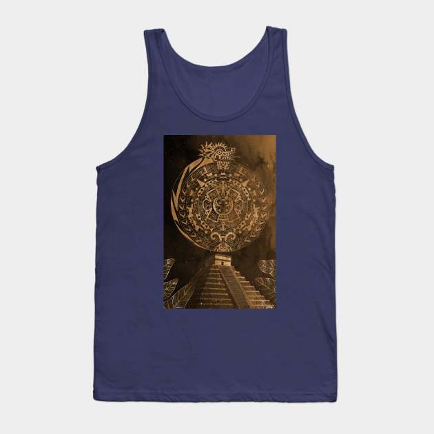 the mexican pyramids in teotihuacan dragon calendar Tank Top by jorge_lebeau